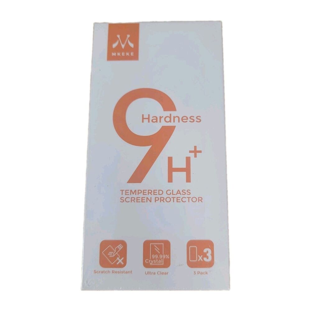 Tempered Glass Screen Protector 3 Pack–9H Hardness–For iPhone 15 Pro